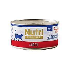 Nutri Feline Sığır Etli Tahılsız Konserve Yetişkin Kedi Maması (70 g)