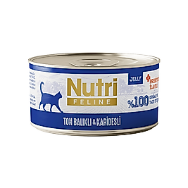 Nutri Feline Ton Balıklı ve Karidesli Tahılsız Konserve Yetişkin Kedi Maması (70 g)
