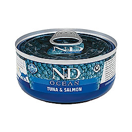N&D Ocean Ton Balıklı ve Somonlu Kedi Konserve Maması (70 g)