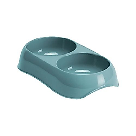 Moderna Gusto Kedi İkili Plastik Mama ve Su Kabı Mavi (2 x 200 ml)