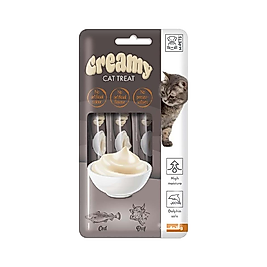M-Pets Creamy Morina Balıklı ve Biftek Etli Kedi Ödülü (4 x 15 g)