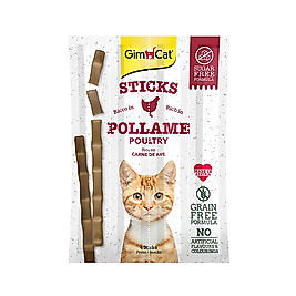 GimCat Sticks Tavuk Etli ve Ciğer Etli Kedi Ödülü (4 x 5 g)