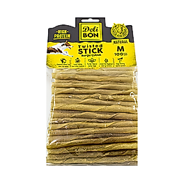 Deli Bon Deri Kalın Burgu Çubuk Köpek Ödülü (100'lü)