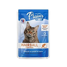 Plaisir Kıl Yumakları İçin Soslu ve Tavuk Parçalı Pouch Yaş Mama (85 g)