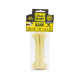 Deli Bon Deri Press Kemik Köpek Ödülü (15 cm)