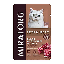 Miratorg Sterilised Jelly Kısırlaştırılmış Angus Sığır Etli Kedi Yaş Maması 80 Gr