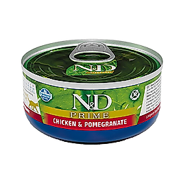 N&D Tahılsız Tavuk Etli ve Narlı Yetişkin Kedi Konserve Maması (70 g)