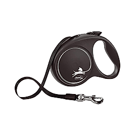 Flexi Black Design Large Siyah Şerit Otomatik Gezdirme Tasması (5 m)