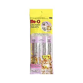 Me-O Creamy Treats Ton Balıklı ve Keçi Sütlü Yavru Kedi Ödül Maması (4 x 15 g)