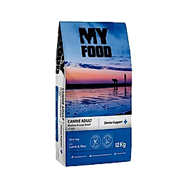 My Food Kuzu Etli Pirinçli Yetişkin Orta Büyük Irk Köpek Maması Derma Support (12 kg)