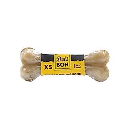 Deli Bon Gerçek Deriden Natural Press Kemik Köpek Ödülü (7 cm)