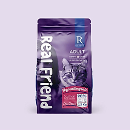 Real Friend Derma Care Hypoallergenic Adult Cat Food with Salmon 32/15
