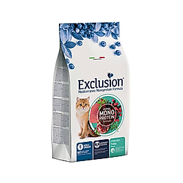 Exclusion Monoprotein Düşük Tahıllı Ton Balıklı ve Narlı Kısırlaştırılmış Kedi Maması (12 kg)