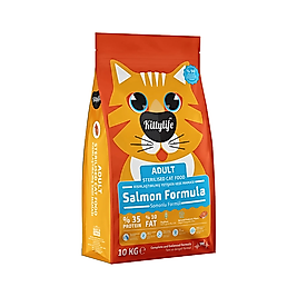 Kittylife Super Premium Somonlu Kısırlaştırılmış Kedi Maması (10 kg)