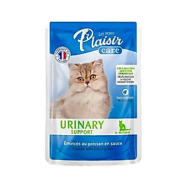Plaisir Üriner Sistem Sağlığı İçin Soslu ve Balık Parçalılı Pouch Yaş Mama (85 g)