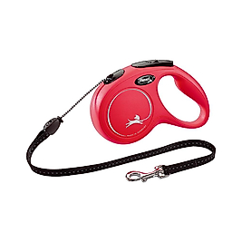 Flexi New Classic İpli Otomatik Gezdirme Kırmızı M (5 m)