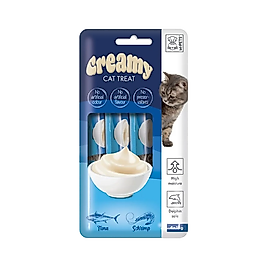 M-Pets Creamy Ton Balığı ve Karidesli Kedi Ödülü (4 x 15 g)