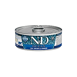 N&D Ocean Bal Kabaklı, Morina Balıklı & Karidesli Yavru Kedi Konserve Maması (80 g)