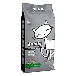 Sandy Sodyum Bentonit Ekstra Topaklanan Kokusuz İnce Taneli Kedi Kumu (10 Kg)
