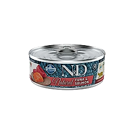 N&D Natural Ton Balıklı ve Somonlu Yetişkin Kedi Konserve Maması (70 g)