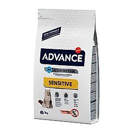 Advance Sensitive Somonlu Yetişkin Kedi Maması (3 kg)