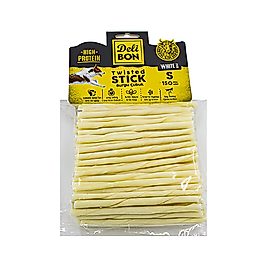 Deli Bon Gerçek Deriden Sütlü İnce Burgu Çubuk Köpek Ödülü (150'li)