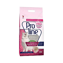 Proline Doğal Bentonit Topaklanan Kalın Taneli Bebek Pudrası Kokulu Kedi Kumu (10 L)