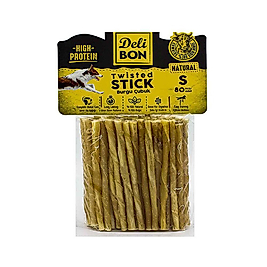 Deli Bon Deri Natural İnce Burgu Çubuk Köpek Ödülü (80'li)