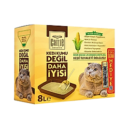 Cattie Süper Topaklanan Mısır Koçanı Kedi Tuvaleti Dolgusu (8 L)