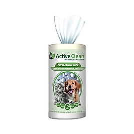 Active Clean Nano Gümüş Solüsyonlu Evcil Hayvan Temizlik Havlusu (100'lü)