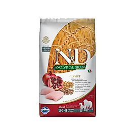 N&D Light Düşük Tahıllı Tavuk Etli ve Narlı Orta ve Büyük Irk Yetişkin Köpek Maması (2,5 kg)