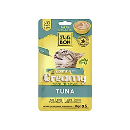 Delibon Creamy Ton Balıklı Sıvı Kedi Ödül Maması (5 x 15 g)