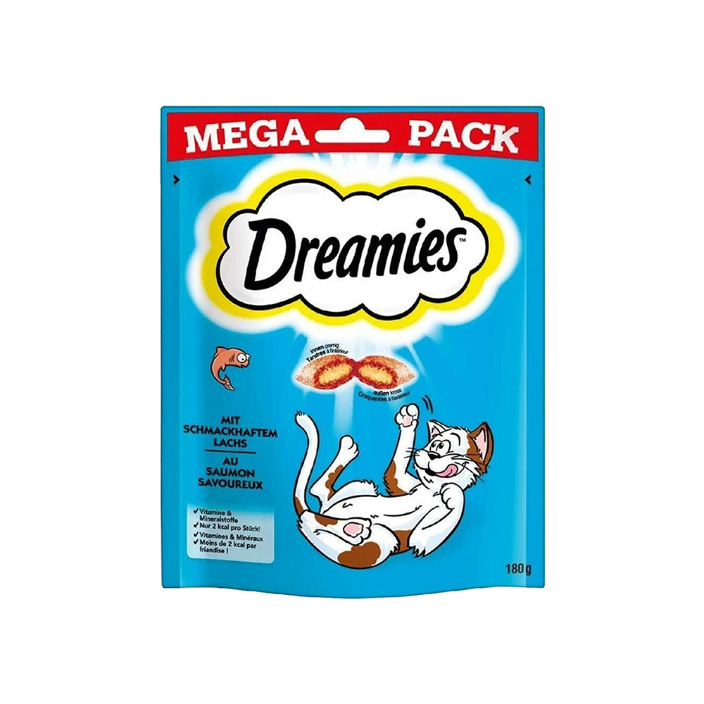 Dreamies Mega Somonlu Kedi Ödül Bisküvisi (180 g)
