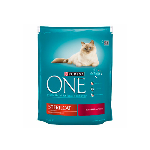 Purina One Sığır Etli Kısırlaştırılmış Yetişkin Kedi Maması (800 g)