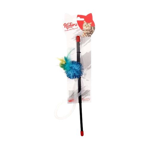 Natura Parlak Ponpon Olta Kedi Oyuncağı (30 cm)