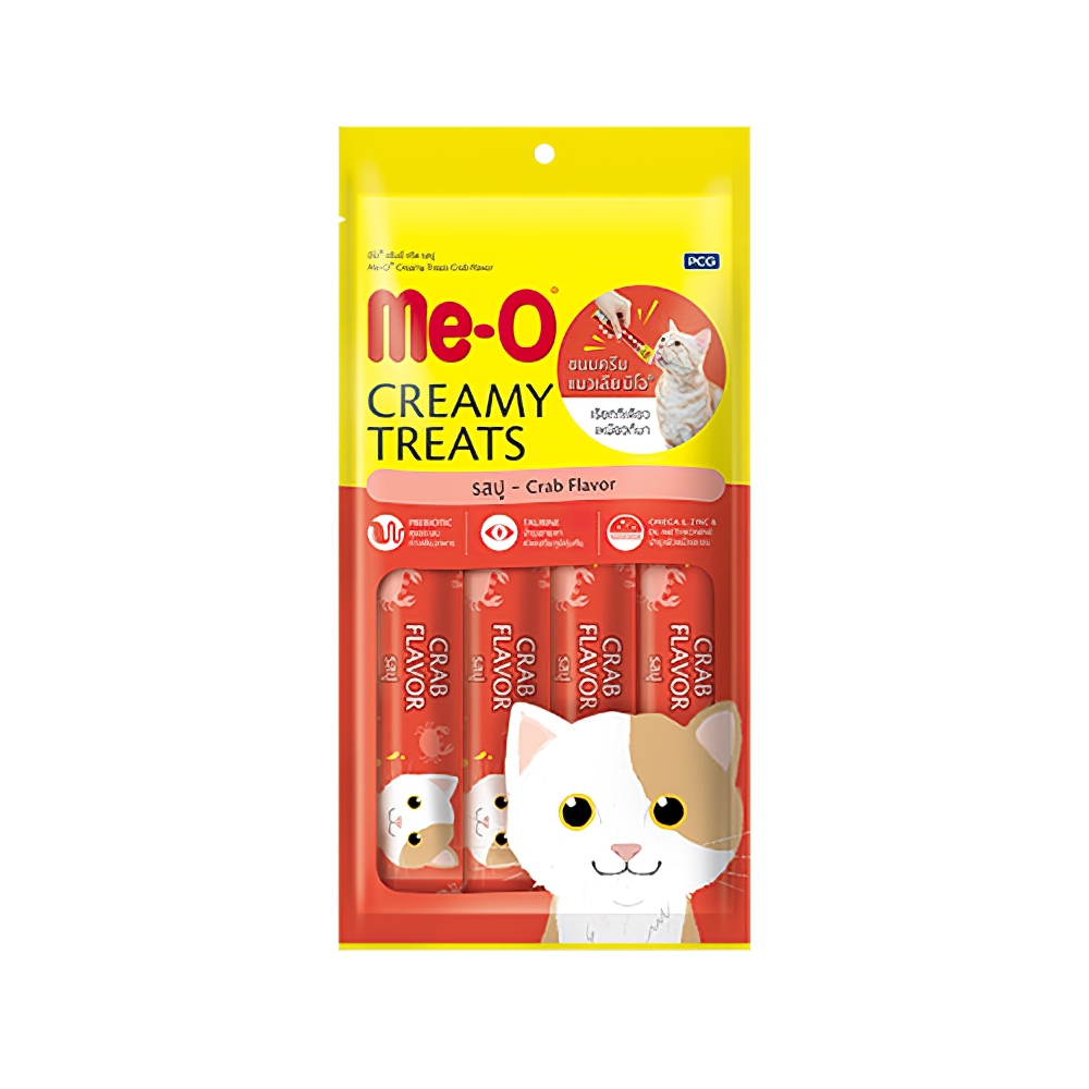 Me-O Creamy Yengeçli ve Ton Balıklı Kedi Ödülü (4 x 15 g)