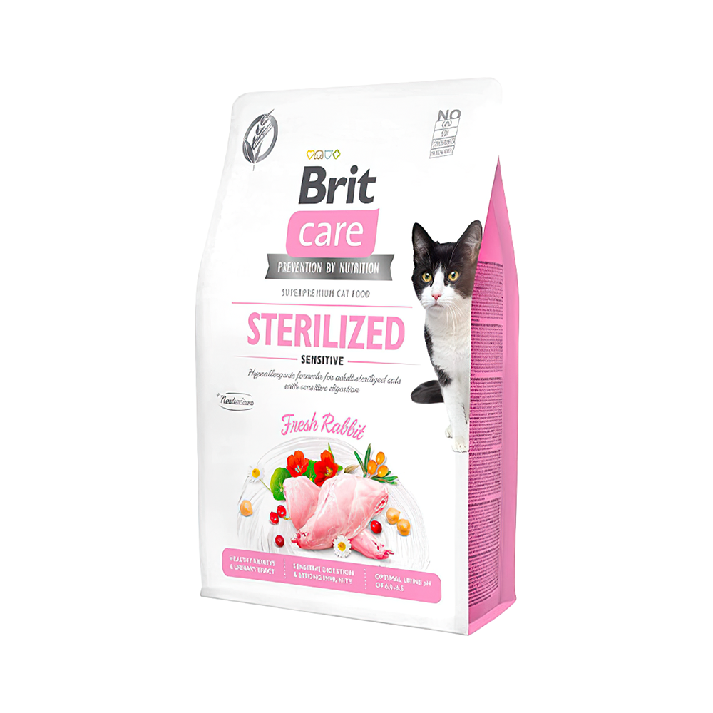 Brit Care Hipoalerjenik Tahılsız Tavşan Etli Kısırlaştırılmış Kedi Maması (2 kg)