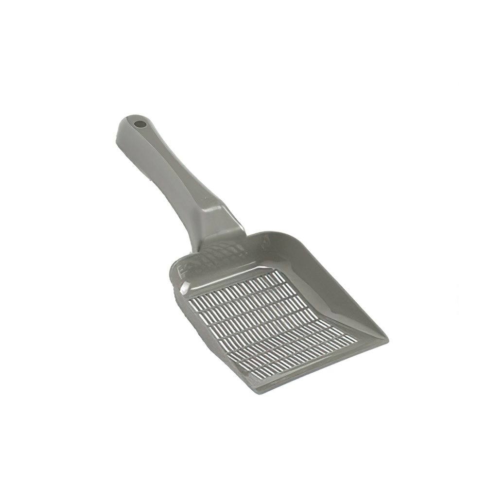 Moderna Dar Aralıklı Kedi Kumu Küreği Gri