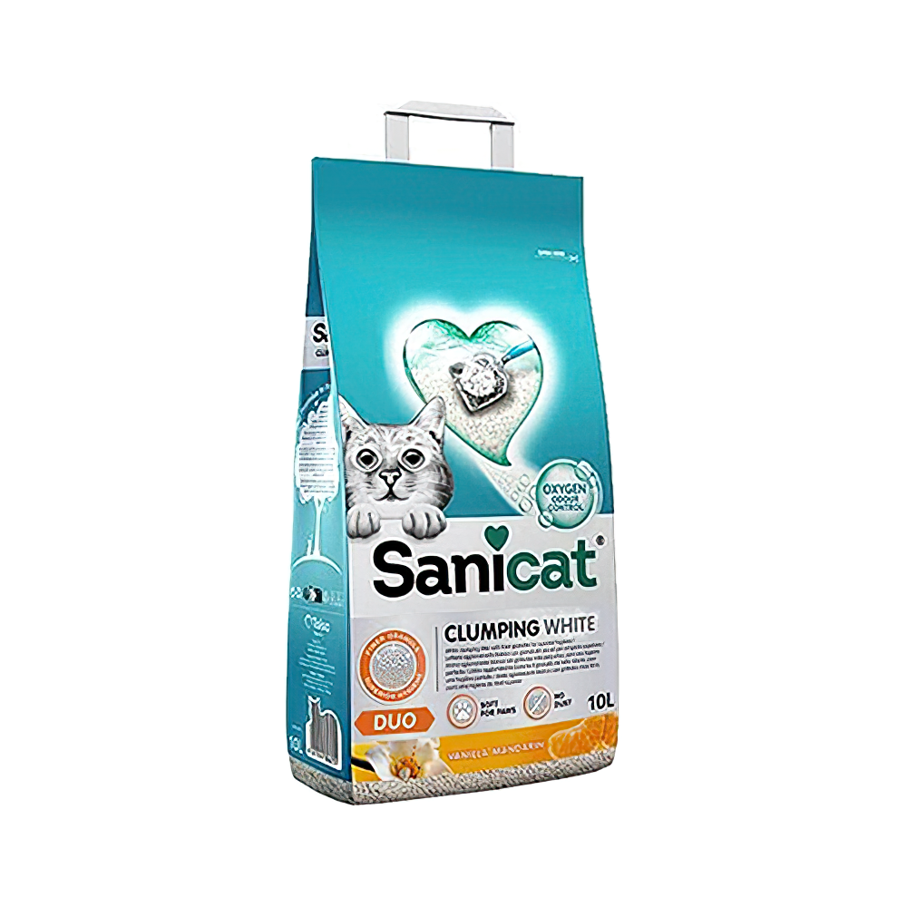 Sanicat Duo Topaklanan Vanilya ve Mandalina Kokulu Kedi Kumu (10 L)