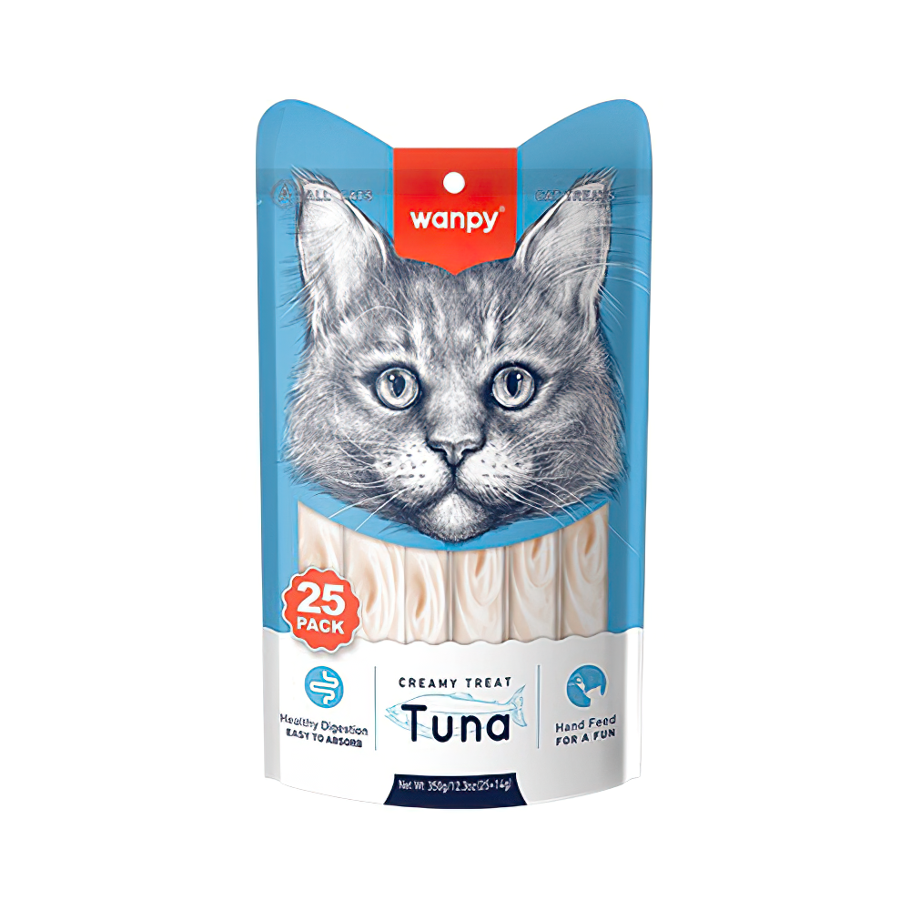 Wanpy Ton Balıklı Sıvı Kedi Ödül Maması (25 x 14 g)