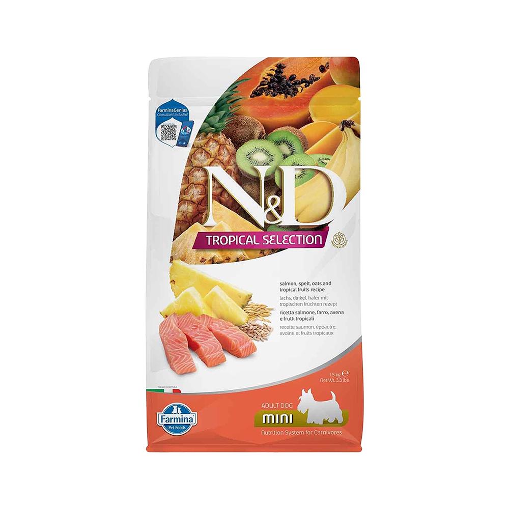 N&D Tropical Celection Somonlu Küçük Irk Yetişkin Köpek Maması (1,5 kg)