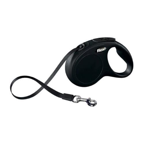 Flexi Black Design Small Siyah Şerit Otomatik Gezdirme Tasması (5 m)