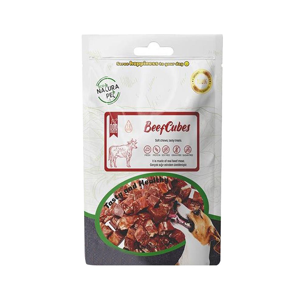 Eco Natura Pet Yumuşak Biftek Etli Küp Köpek Ödülü (100 g)