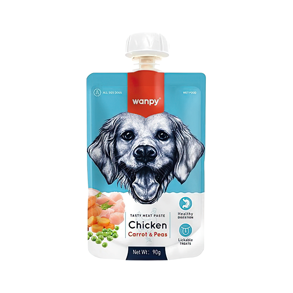 Wanpy Taze Tavuk Etli ve Havuçlu Köpek Et Ezmesi (90 g)