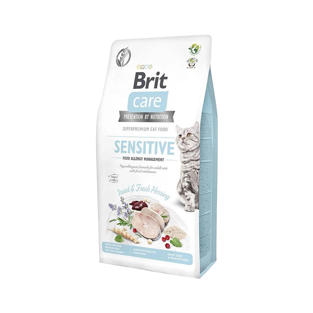 Brit Care Sensitive Hipoalerjenik Böcek Proteinli ve Ringa Balıklı Yetişkin Kedi Maması (7 kg)