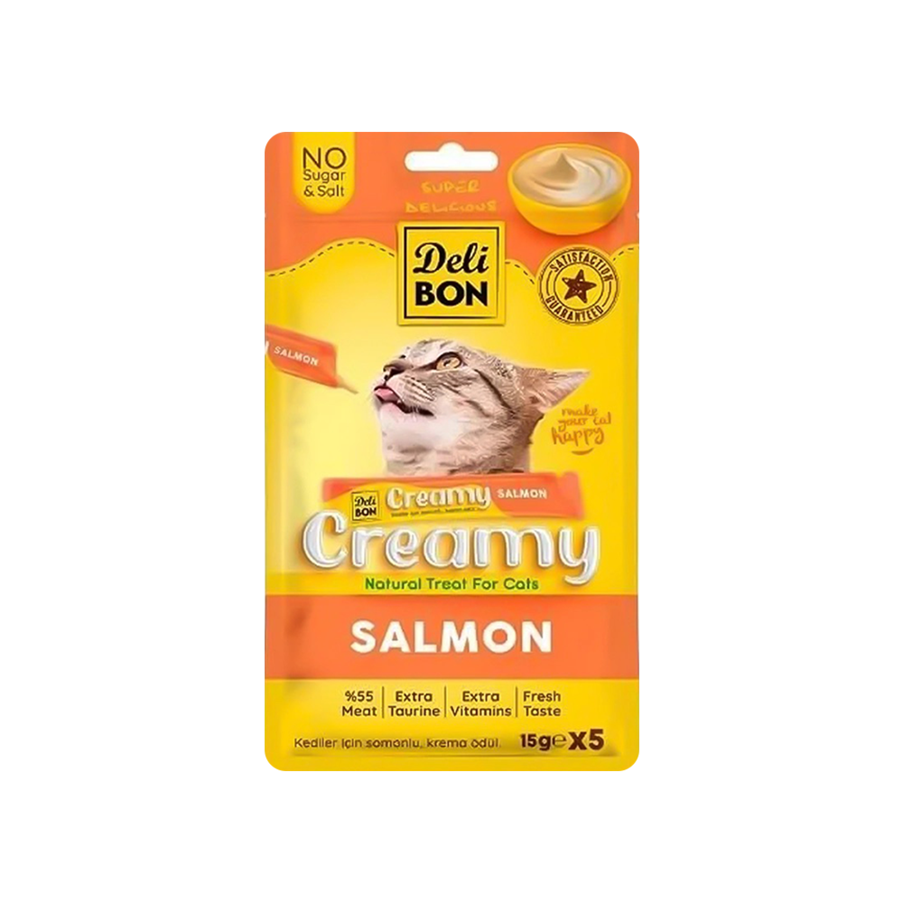 Delibon Creamy Tavuk Etli Sıvı Kedi Ödül Maması (5 x 15 g)