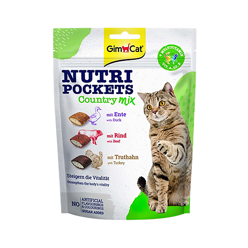 GimCat Nutri Pockets Country Mix Multivitaminli Kedi Ödülü (150 g)
