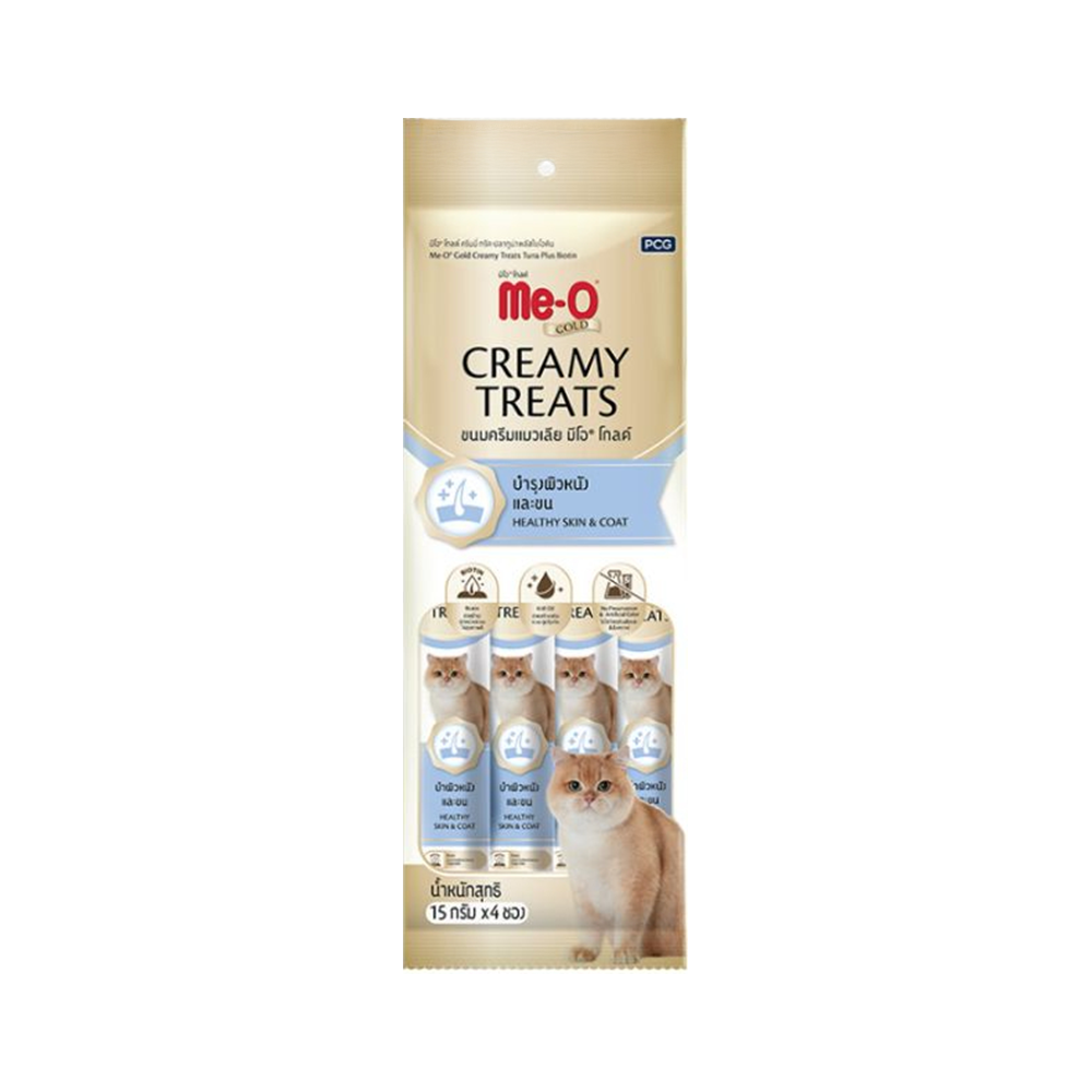 Me-O Creamy Treats Ton Balıklı ve Biotinli Kedi Ödül Maması (4 x 15 g)