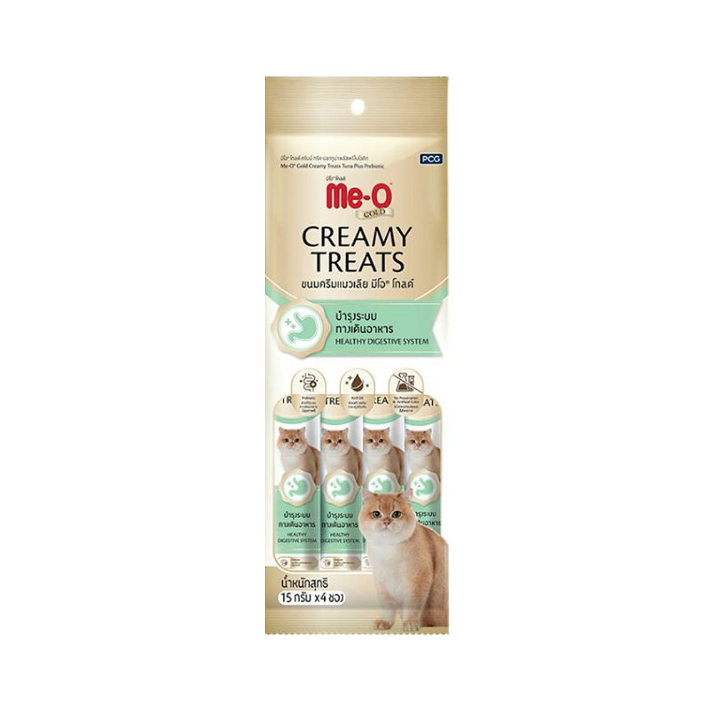 Me-O Creamy Treats Ton Balıklı ve Probiyotikli Kedi Ödül Maması (4 x 15 g)