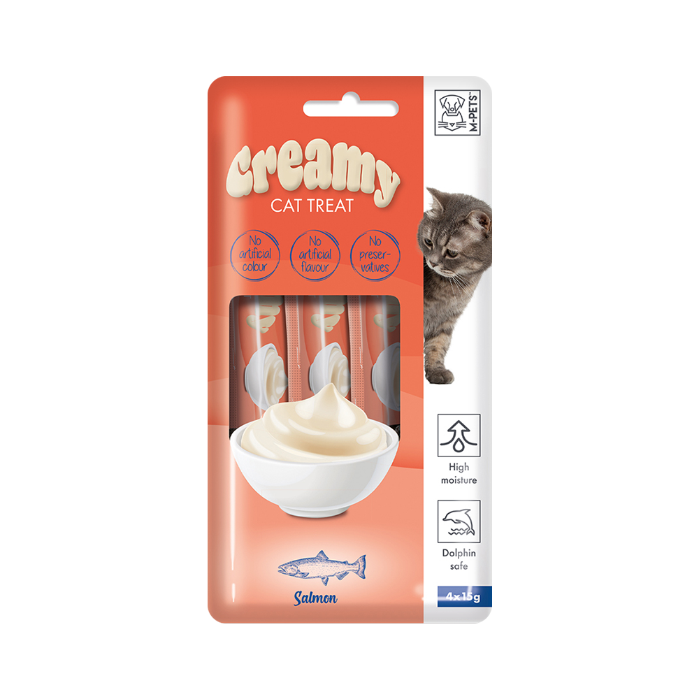 M-Pets Somonlu Sıvı Kedi Ödül Maması (4 x 15 g)
